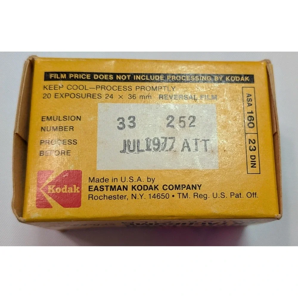 Kodak High Speed Ektachrome 35mm Film Lot 2 20 Exp ASA 160 Expired 1977 1978